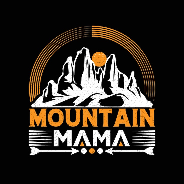 Mountain adventure retro t shirt design