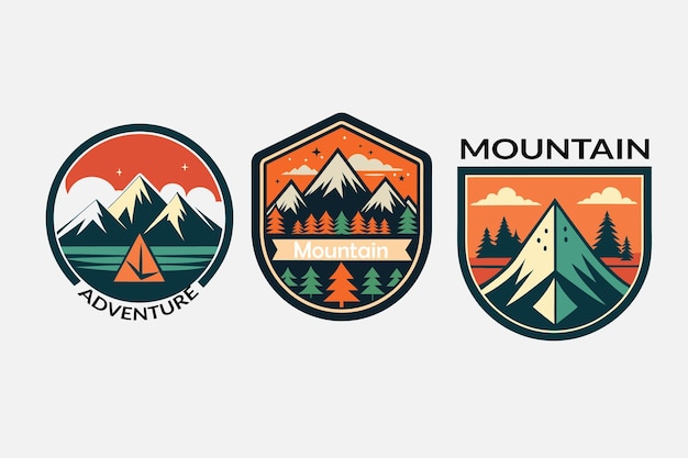 Векторный дизайн логотипа Mountain Adventure