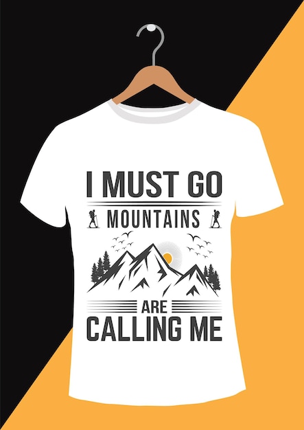 Vettore l'ispirazione pura del cuore dell'aria di montagna tshirt design