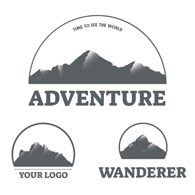 Mountain anventure logo-ontwerpcollectie