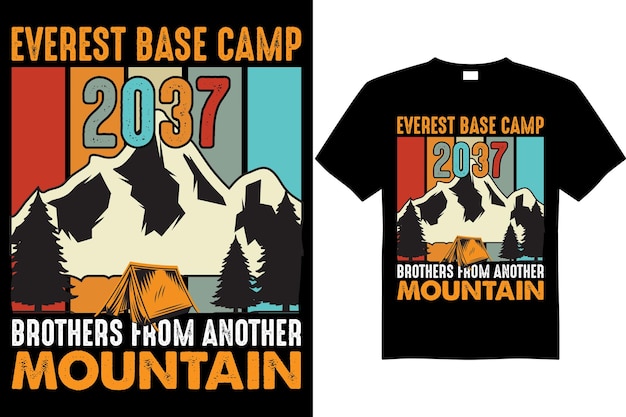 mountain base camp 2037 t-shirt design