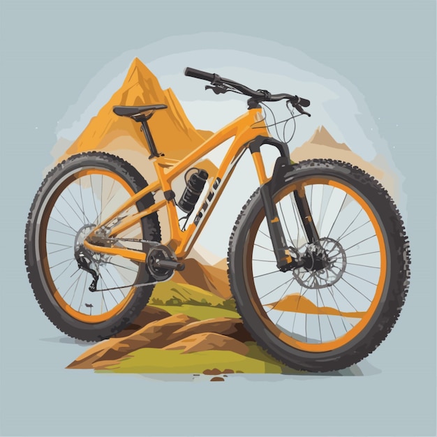 Vector mountain bicycle cartoon vector