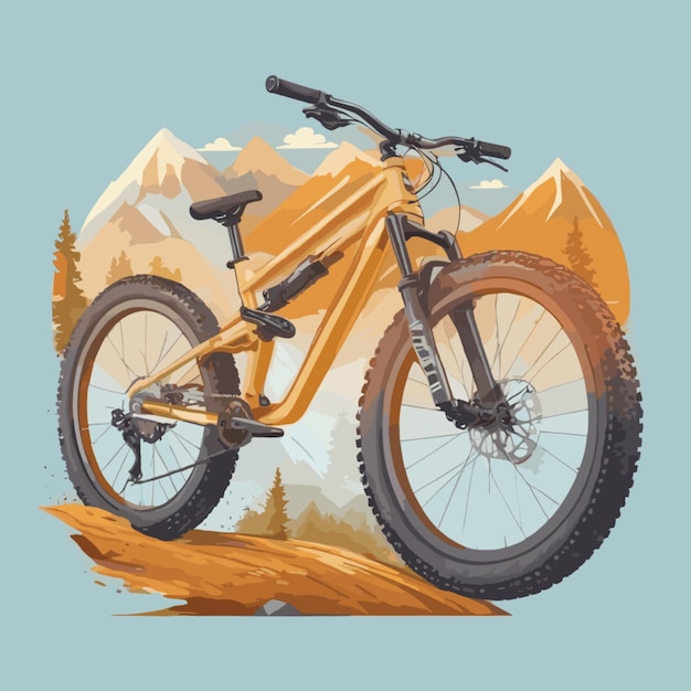 Vector mountain bike cartoon vector