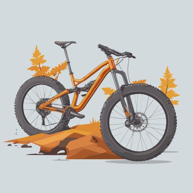 Vector mountain bike cartoon vector