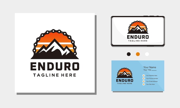 Combinazione di catena di design con logo enduro per mountain bike