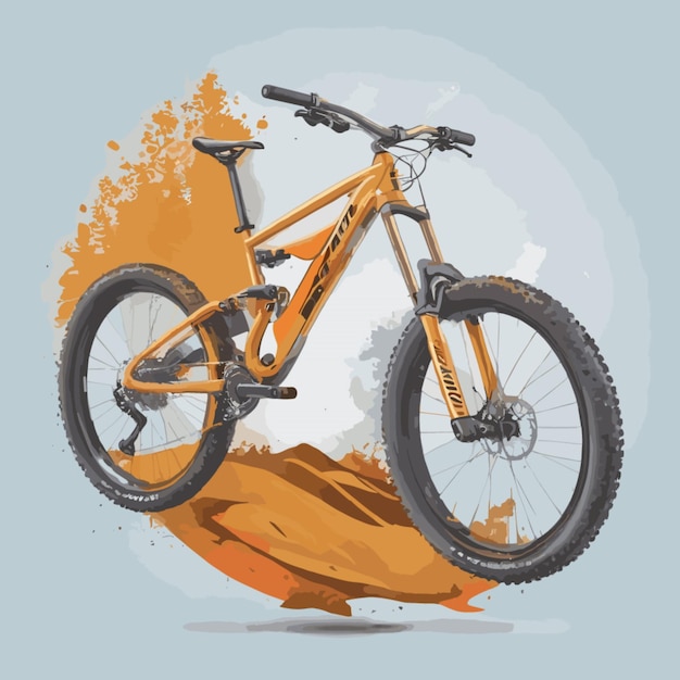 Vector mountain bike vector on a white background