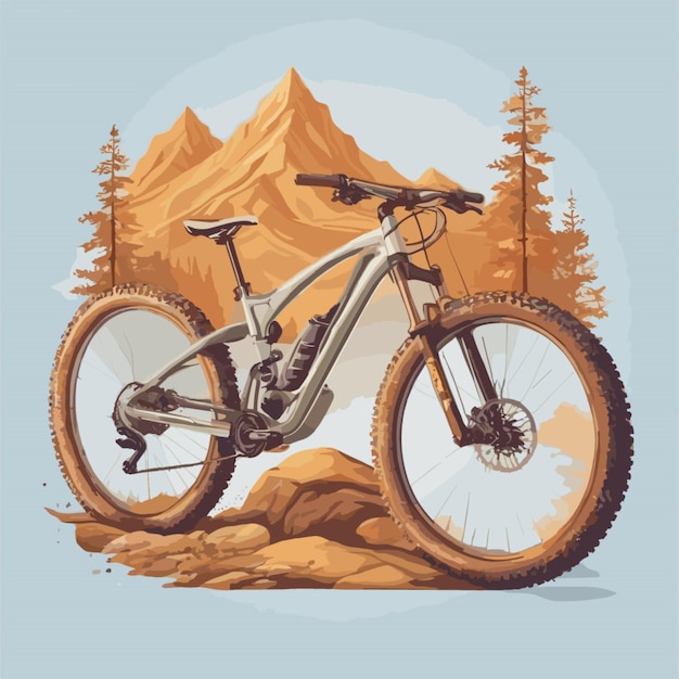 Mountain bike vector on a white background