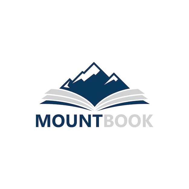 Libro di montagna logo template design vector