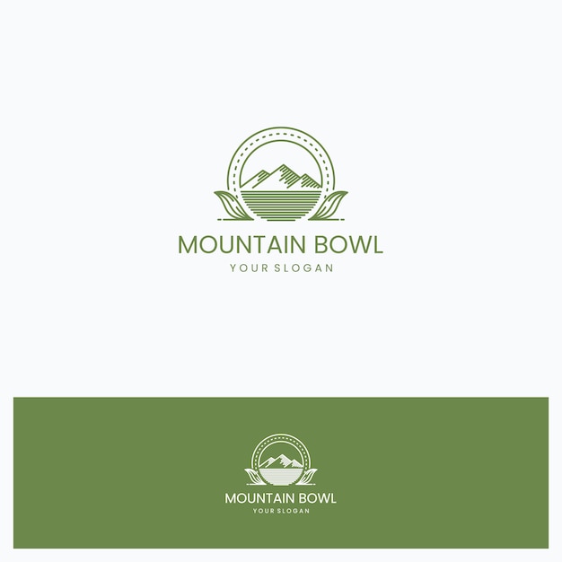 Mountain bowl logo design inspiration