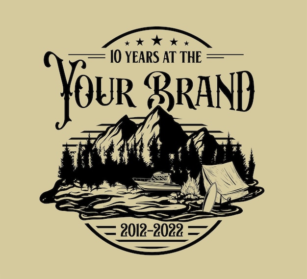 mountain camping brand logo