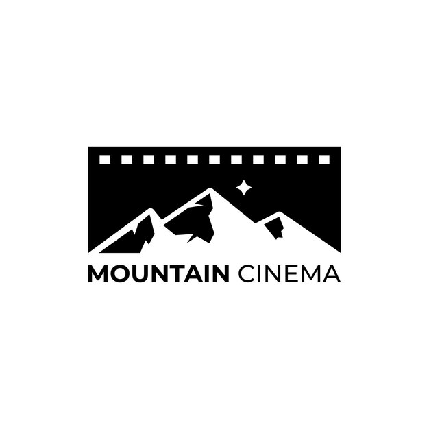 mountain cinema entertainment logo design