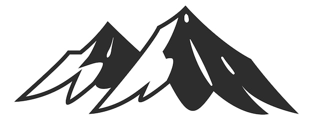 Icona della scogliera di montagna simbolo nero di roccia naturale