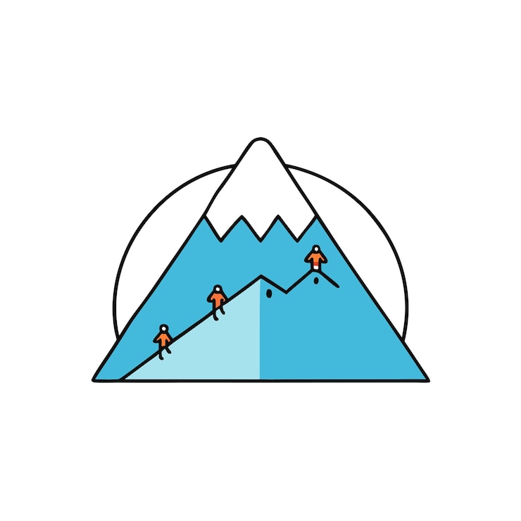Vector 산악인 들