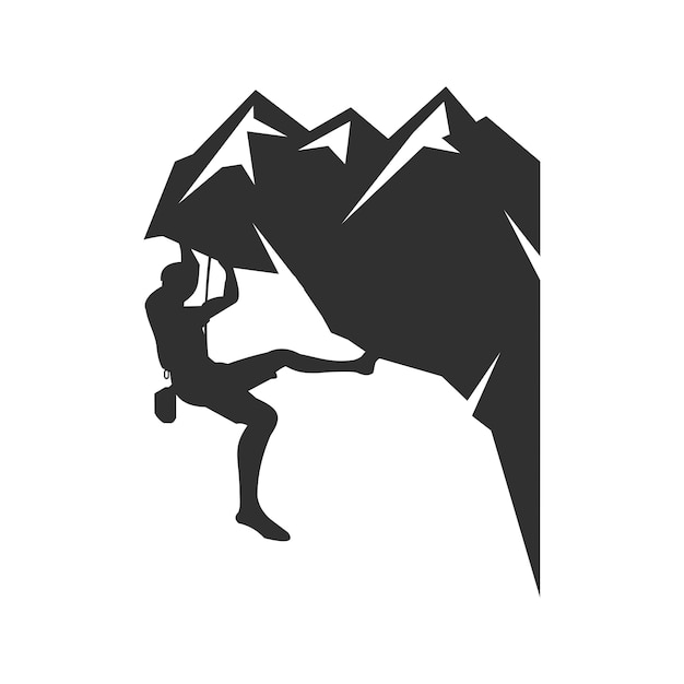 Mountain climbing logo