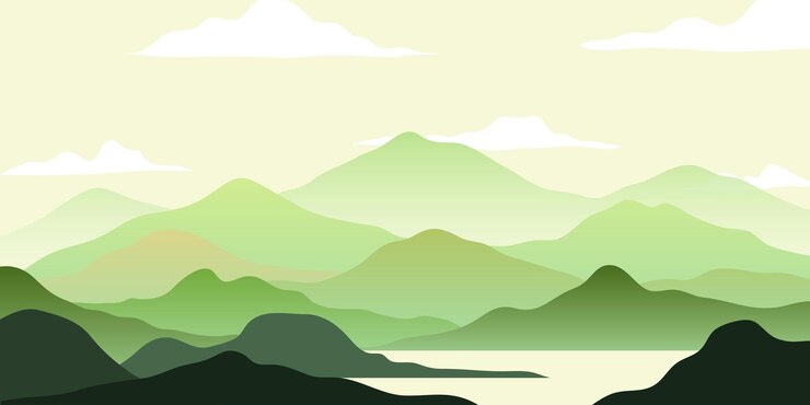 Vector 山の色半透明の波日没抽象的なガラスの形近代的な背景デザインベクトルイラスト