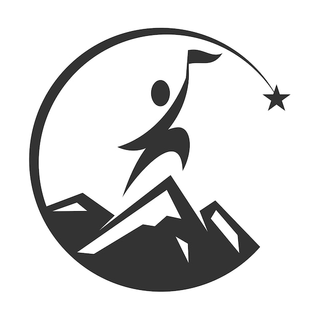 Mountain consulting success logo Icon Illustration Brand Identity