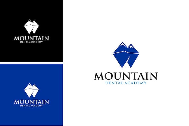 Mountain dental logo vector idea.southern mountain vector template