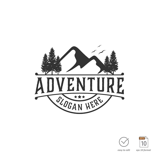 Mountain design concept for adventure logo