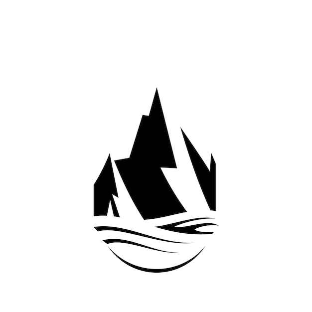 mountain design logo silhouette