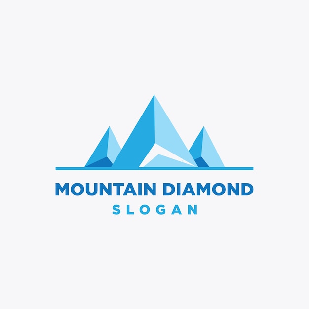 Vettore illustrazione del logo mountain diamond