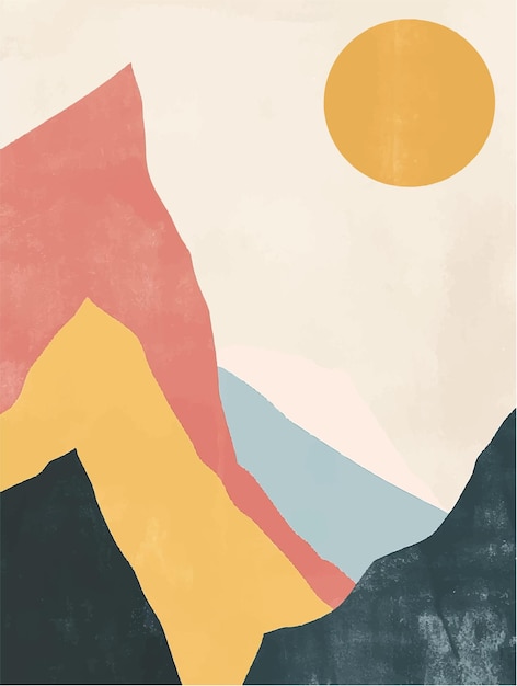 Mountain drawing minimal design for background