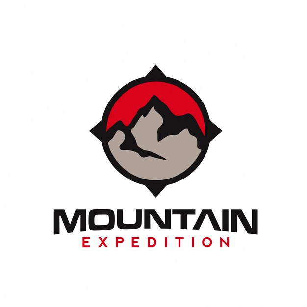 Mountain expedition and adventure logo