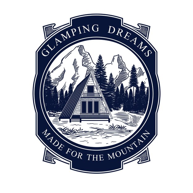 Mountain Expedition Logo Outdoor Camping and Adventure Vintage Logo Vector