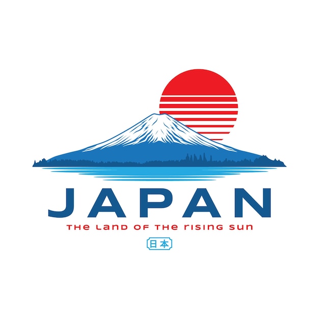 mountain fuji japan vector illustration. graphic for tshirt,poster,sticker,banner,badge,patch,emblem