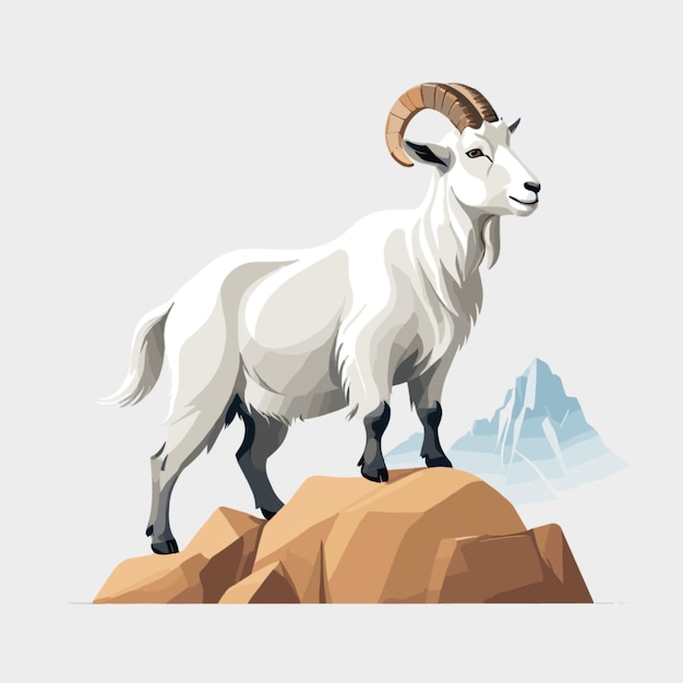 Vector mountain goat vector