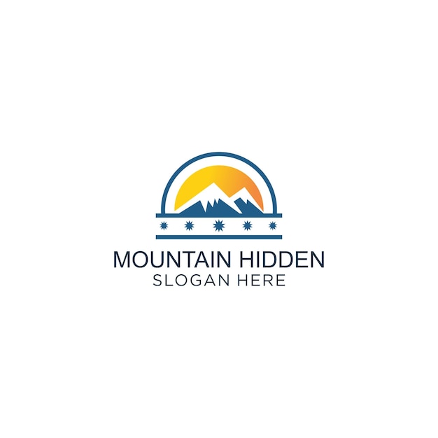 Mountain hidden logo icon design