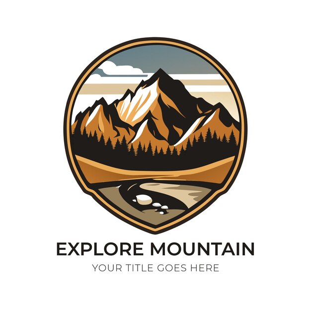 Mountain hiking club logo