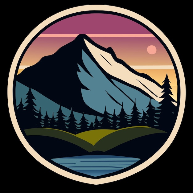 Mountain hiking club logo