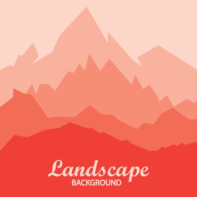 Mountain hills landscape background vector