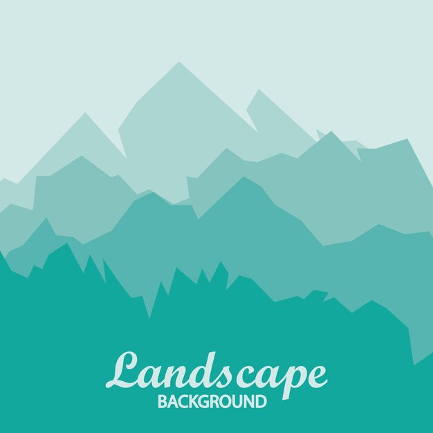 Mountain hills landscape background vector