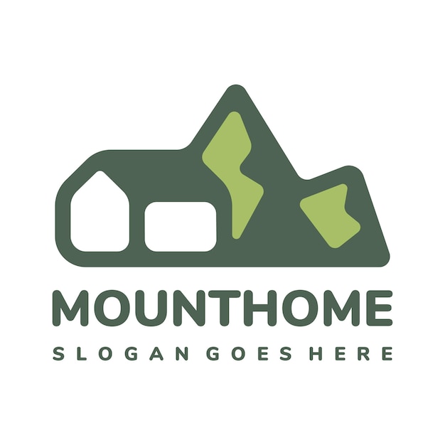 шаблон логотипа горного дома