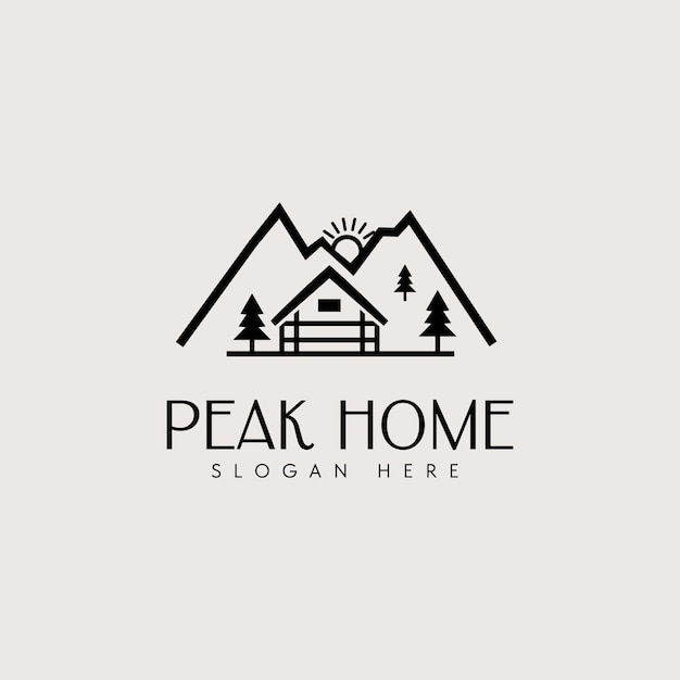 Mountain house logo template