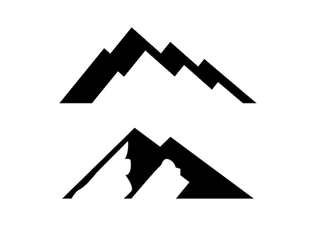 Vector mountain icon design template isolated illustration