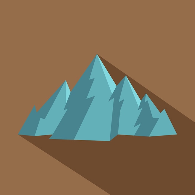 Mountain icon Flat illustration of mountain vector icon for web