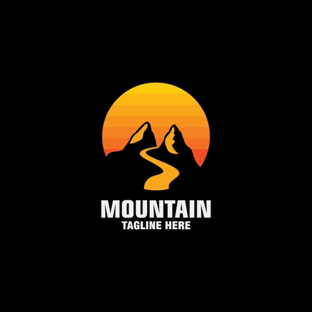 Icona di montagna logo business template illustrazione vettoriale