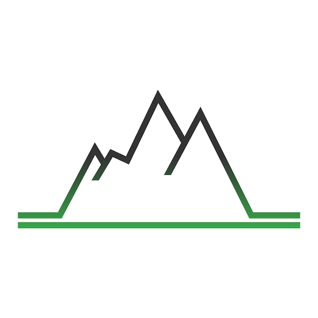 山のアイコンのロゴのデザインのベクトル