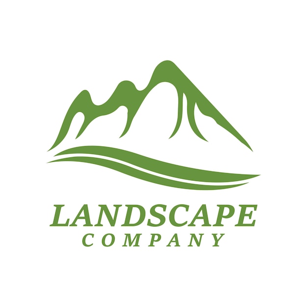 Mountain icon logo template design