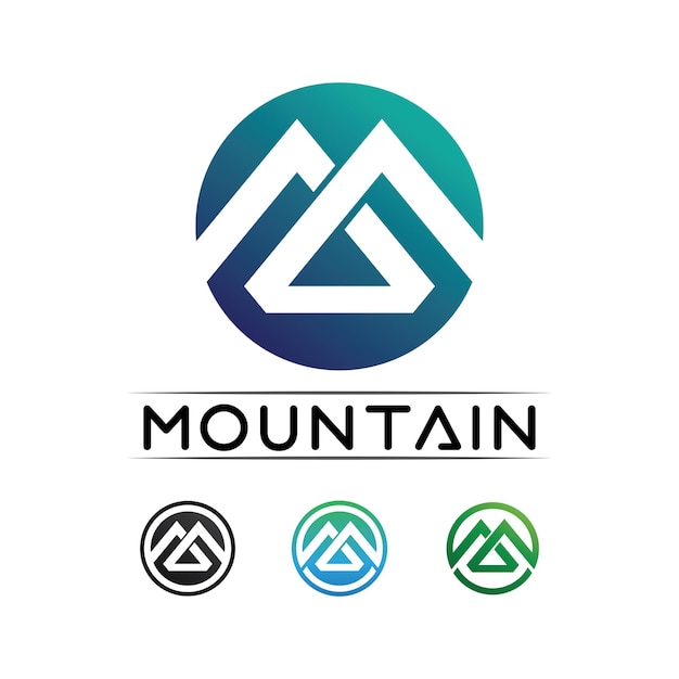 Mountain icon Logo Template Vector illustration design Outdoor Adventure and Expedition Design Logo