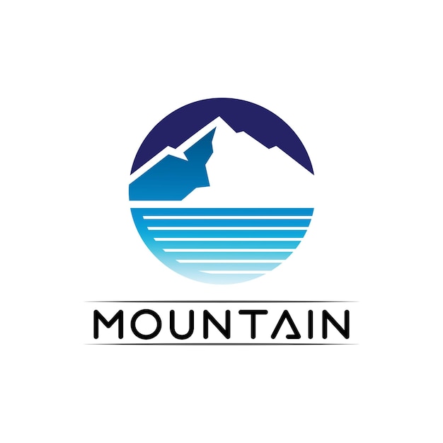 Mountain icon Logo Template Vector illustration design Outdoor Adventure and Expedition Design Logo