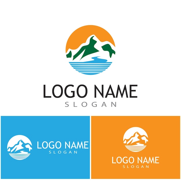 Mountain icon Logo Template Vector illustration design