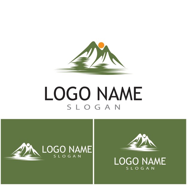 Mountain icon Logo Template Vector illustration design