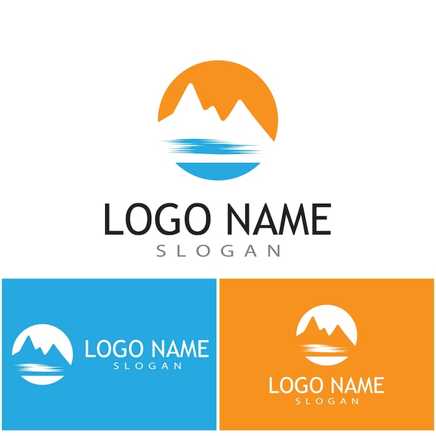 Mountain icon Logo Template Vector illustration design