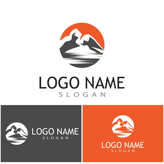 Mountain icon Logo Template Vector illustration design