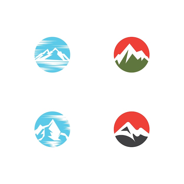 Mountain icon Logo Template Vector illustration design