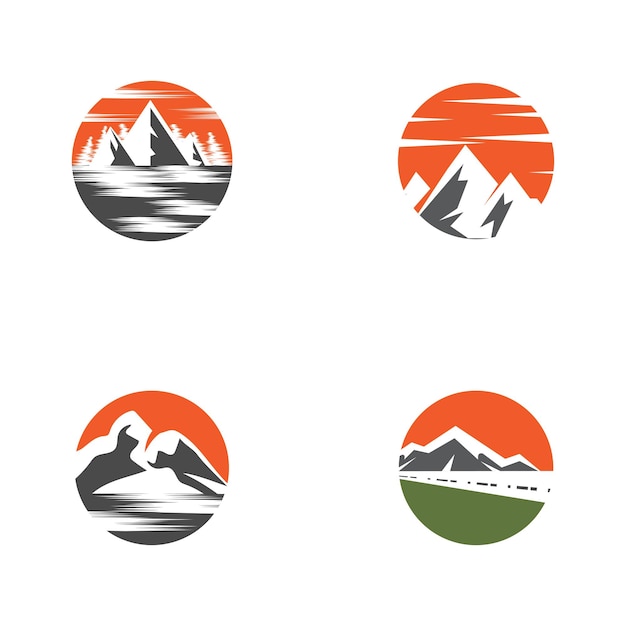 Mountain icon Logo Template Vector illustration design