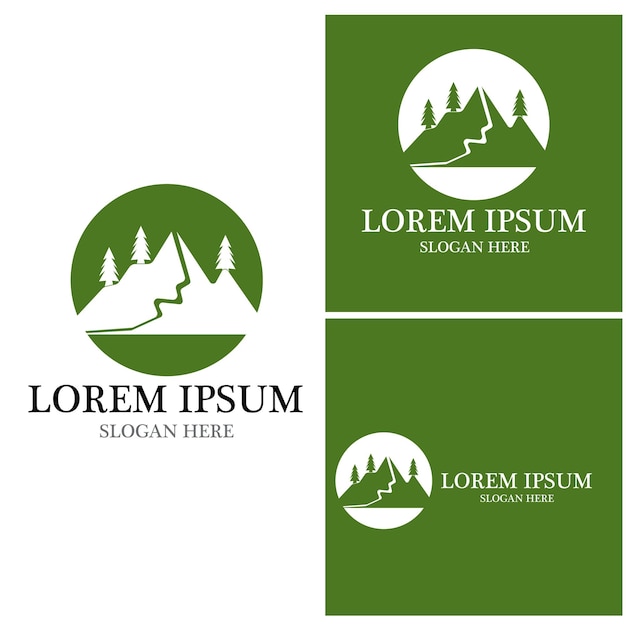 Mountain icon Logo Template Vector illustration design